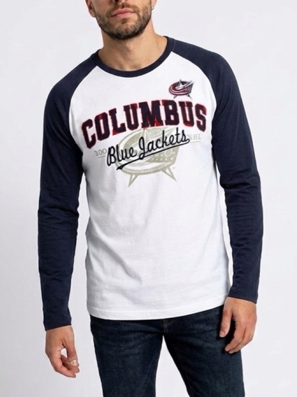 100% cotton Columbus Blue Jackets NHL Old Time Hockey Long Sleeve NWT Size: XL